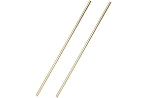 Eowpower 2 Pieces 1/8 inch x 6 inches Copper Round Rod Brass for Knife Pin Stock, Metal Craft Working Hobbies