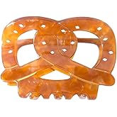 Novelty Brezel Bread Hair Clip,Cute Acetate Claw Clips,Bowknot Bread Hair Clips for Women