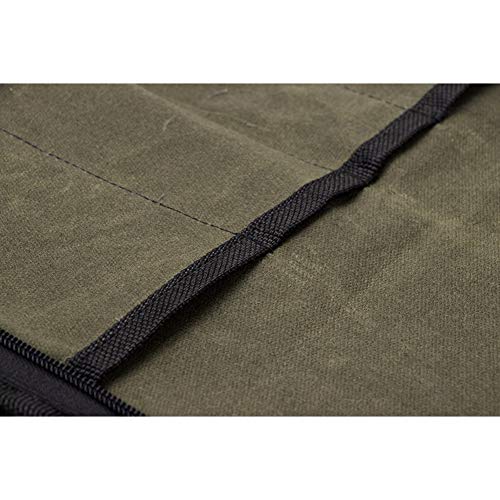 QEES Knife Roll,Heavy Duty Knife Bag,Waxed Canvas knife Case with 4 ...