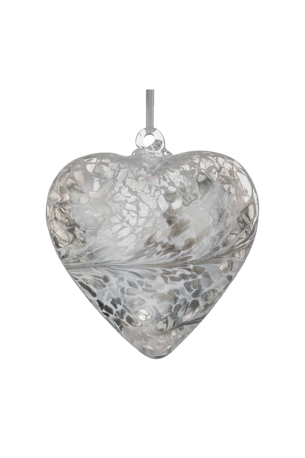 Sienna Glass Pastel & Silver Friendship Heart – Handcrafted Glass Ornament Gift for Birthdays, Friendship or Special Occasions
