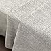 Home Brilliant Linen Table Cloth Rectangle Beige Table Cloth for Rectangle Tables Table Cover for 6 ft Tables Party Wedding Table Holiday (52 x 86 Inches, Light Linen)