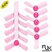 RJXHOBBY 5Pairs/10Pcs 1935 1.9 Inch 3-Blade Propeller Triblade Prop 1.5mm Mounting Hole Compatible with 1103 1104 1105 Motors for DIY Micro FPV Drone Quadcopter Pink