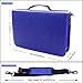 YOUSHARES 160 Slots Pencil Case - PU Leather Large Capacity Zipper Pen Bag with Adjustable Strap for Prismacolor Watercolor Pencils, Crayola Colored Pencils, Marco Pens and Cosmetic Brush (Blue)