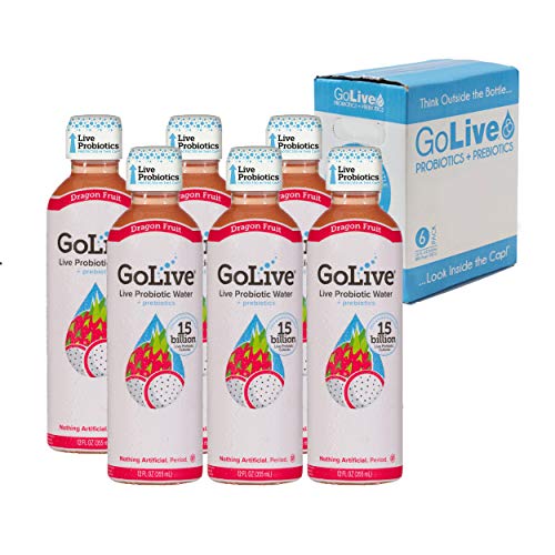 GoLive Probiotics for Women, Men and Children with Vitamin D3 - Prebiotics and Probiotics for Gut and Digestive Health - Doctor & Dietitian Recommended - Dragon Fruit Flavored Water
