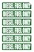 6 Pack Diesel Fuel ONLY Decals / Stickers / Labels / Markers primary