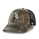 MLB Chicago White Sox '47 Huntsman Closer Camo Mesh Stretch Fit Hat, One Size, Realtree Camouflage