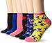 Betsey Johnson Women's Embellished Bow and Hearts Low Cut Socks 6 Pack, Assort, 9-11