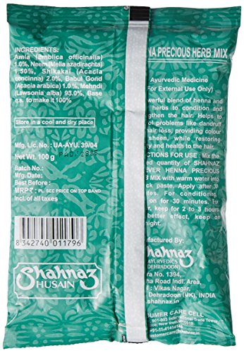 Shahnaz Husain Professional Power Henna | Precious herb Mix | Henna Powder | Amla | Neem | Shikakai | Babul Gond | Mehndi | 100g x 3 2 Shahnaz Husain Professional Power Henna | Precious herb Mix | Henna Powder | Amla | Neem | Shikakai | Babul Gond | Mehndi | 100g x 3 - Image 2