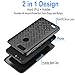 ZTE Blade Z Max Case, Cellularvilla Holster Belt Clip Kickstand Case with Tempered Glass Screen Protector for ZTE Blade Zmax Pro 2, ZTE Sequoia, ZTE Blade Z Max, ZTE Z982 (Black)