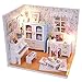 Cuteroom Dollhouse Miniature DIY House Kit Cute Room With Furnitiure and Cover Artwork Gift