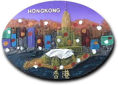 3D Hongkong Refrigerator Magnet Famous Tourist Souvenirs,Resin Fridge Magnet Home and Kitchen Decoration,China Promotion Gift