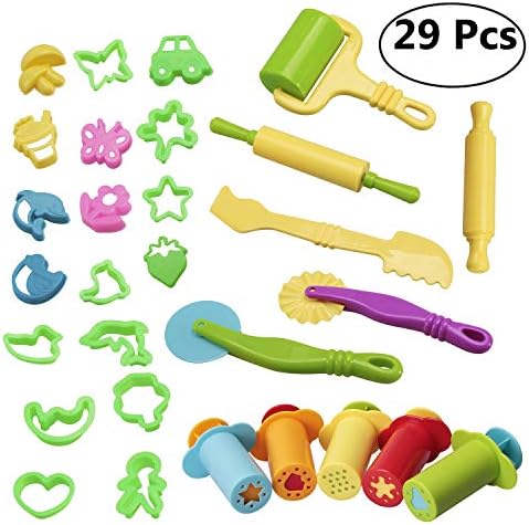 29 pcs Clay and Dough Tools with Models and Molds For Kids Educational Art and Craft Gift Kit Tool