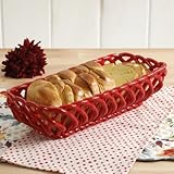 The Pioneer Woman Timeless Beauty 13.7-Inch Red Bread Basket