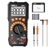 Multimeter, 6000 Counts Tacklife DM09 TRMS Digital Multimeter NCV Detection Amp Ohm Volt Multi Meter, Live Line, Frequency, Resistance, Capacitance, Duty Cycle Tester 2.2inch Large LCD