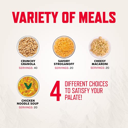 ReadyWise Emergency Food Breakfast and Entrée Box, Dehydrated and