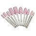 3mm / 1/8-inch Abrasive Mounted Stone Grinding Wheels Bits Set Cone Polishing Tool Pink 100 in 1 Set