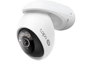 Tapo 4K 8MP Pan/Tilt Outdoor Security Camera, 360° View, No Monthly Fee, Person/Vehicle & Motion AI Track, Starlight Color Ni