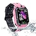 Themoemoe Kids Smartwatch Phone, Kids GPS Track Watch Waterproof Smart Watch for Kids 3-14 with SOS Anti-Lost Sim Card Smartwatch with Camera Birthday Gift for Boys Girls(Pink)
