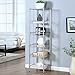 LANGRIA 6-Tier Wire Shelving Unit with Baskets, Storage Organization Utility Rack for Home Kitchen Living Room Bedroom Bathroom Laundry Office, 198 lbs Capacity, Silver