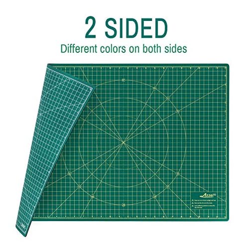 Self Healing Rotary Cutting Mat 24x18 Inch Double Sided Perfect for