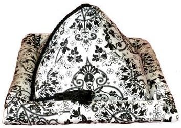 Amazon Com Peeramid Pyramid Bookrest Black White Floral Book