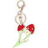 Strawberry Self Defense Keychain for Women &ndash; Metal Safety Keychain with Bottle Opener, Fashionable Multi-Functional Portable Backpack Accessory, Creative Gift