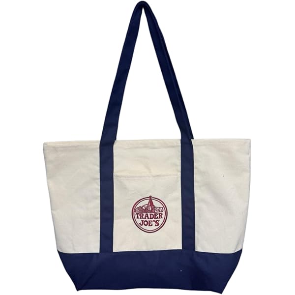 Amazon.com: Trader Joe Large Reusable Canvas Tote Bag – Heavy Duty