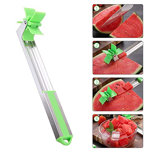image for NEX Watermelon Windmill Slicer Cutter Stainless Steel Melon Fruit Knif