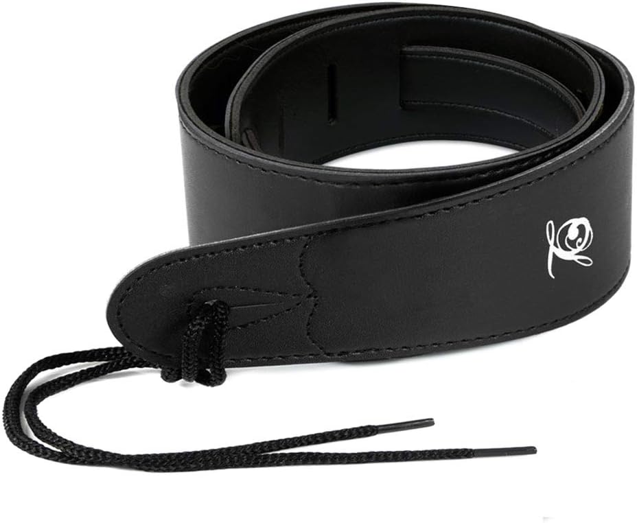 LindoBlack Faux Leather Guitar Strap for Acoustic/Electric/Bass Guitar
