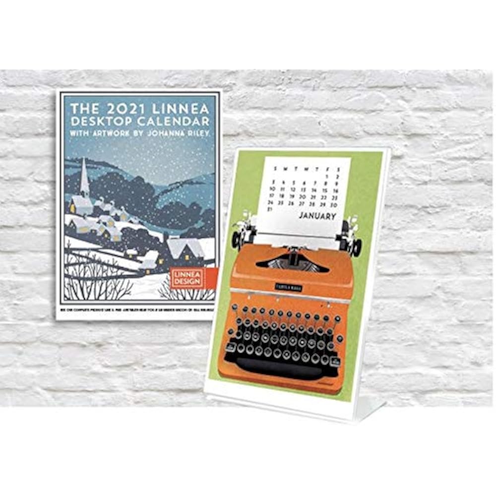 Linnea Design 2021 Desk Calendar 5 X 7" And Frame Set Office Products