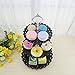 LIONWEI LIONWELI 3-tier Black Silver Plastic Dessert Stand Pastry Stand Cake Stand Cupcake Stand Holder Serving Platter for Party Wedding Home Decor