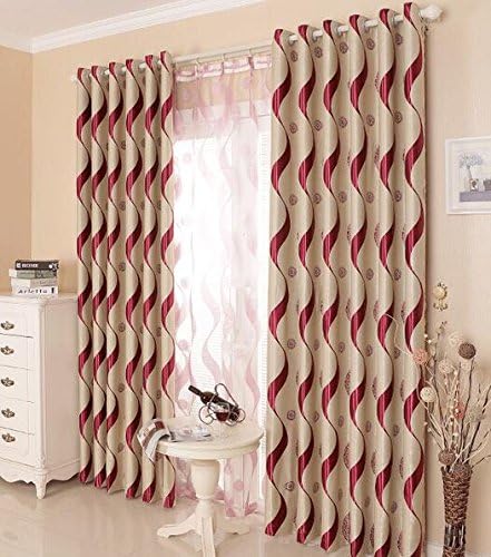 LQF Home Fashion Extra Wide Width Thermal Insulated Blackout Curtain Room Darkening Stripe Plaid Checkered Window Curtains Panels (One Panel) , Red , W54 by L84 inch