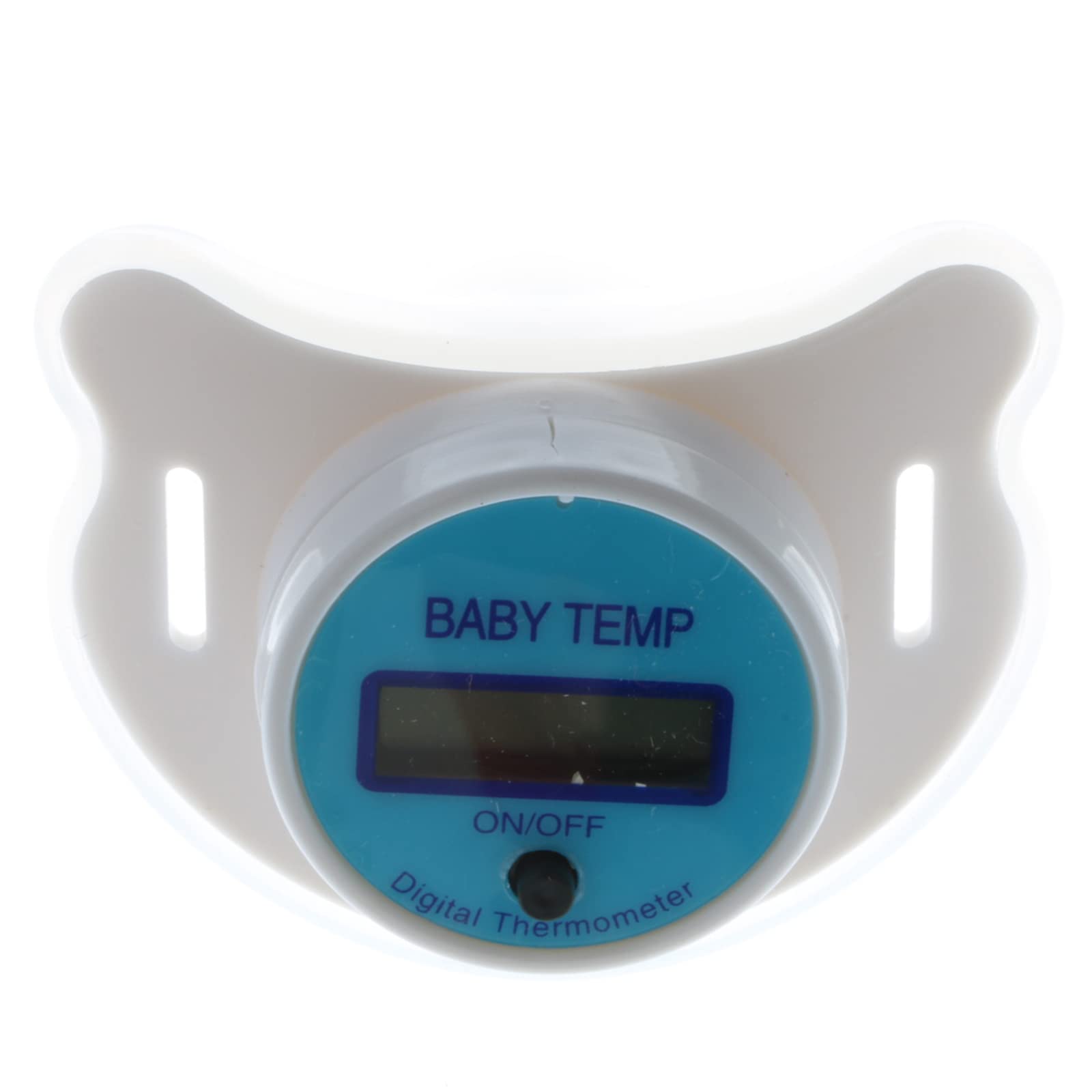 OTGO High Accuracy Thermometer LCD Display Nipple-Shaped Pacifier Babies's Heating Fever Monitor Gauge Pink/Blue Digital for Baby Oral Mouth Temperature Measuring Nipple