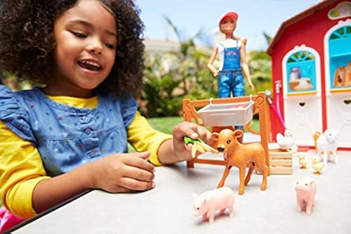 Barbie Sweet Orchard Farm Barn Playset with Barbie and Ken Dolls