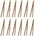 Lawei 12 Pack Bamboo Toast Tongs, 7 inch Reusable Bamboo Tongs with Anti-slip Design, Kitchen Utensil Tongs for Cooking, Toast, Bread, Tea, Fruit and Pickles