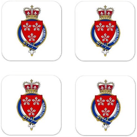 Amazon Co Jp ハミルトンスコットランド家紋コースター正方形紋章コースター 4のセット Home Kitchen