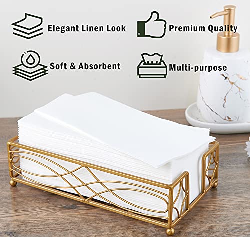 [Pack of 200] FOCUSLINE Disposable Bathroom Napkins | Single-Use Linen ...