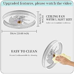 Fszdorj 20‘’ Ceiling Fan with Light, 2024