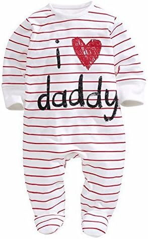 Unisex Baby Girls Boys Romper Jumpsuit Long Sleeve Bodysuit (6-12M, Red)