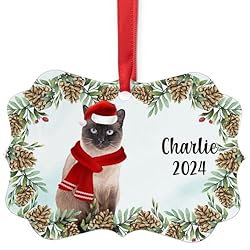Seal Point Siamese Cat Christmas Ornament 2024