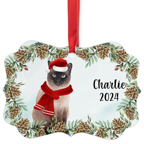 Seal Point Siamese Cat Christmas Ornament 2024