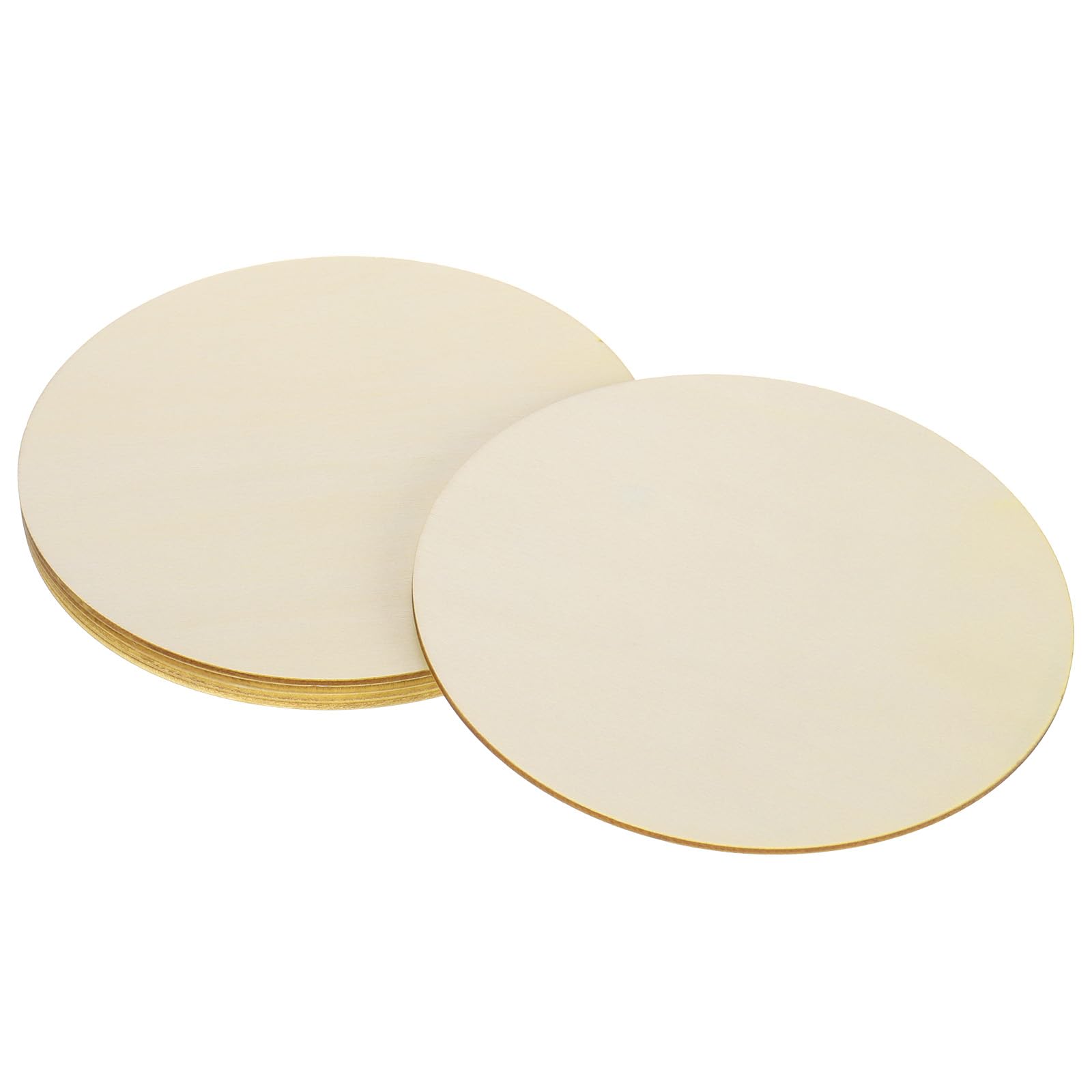 DMiotech Basswood Sheet Round Unfinished Wood Boards 6 Inch x 1/8 Inch Plywood Wood Circles Wood Discs for Crafts Painting Hobby DIY Model Projects, 5 Pack
