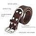 Beirui Brown Black Genuine Leather Dog Collars for Medium and Large Dogs Neck for 18-25