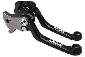 FTRT Pivot Dirt Bike Brake Clutch Levers Compatible with KX65 2000-2022; KX85 2001-2022; KX100 01-22, KX125 00-05; KX250 00-04; RMZ 250 07-22; RMZ 450 05-22; RMZ250 KX250F 2004, Black