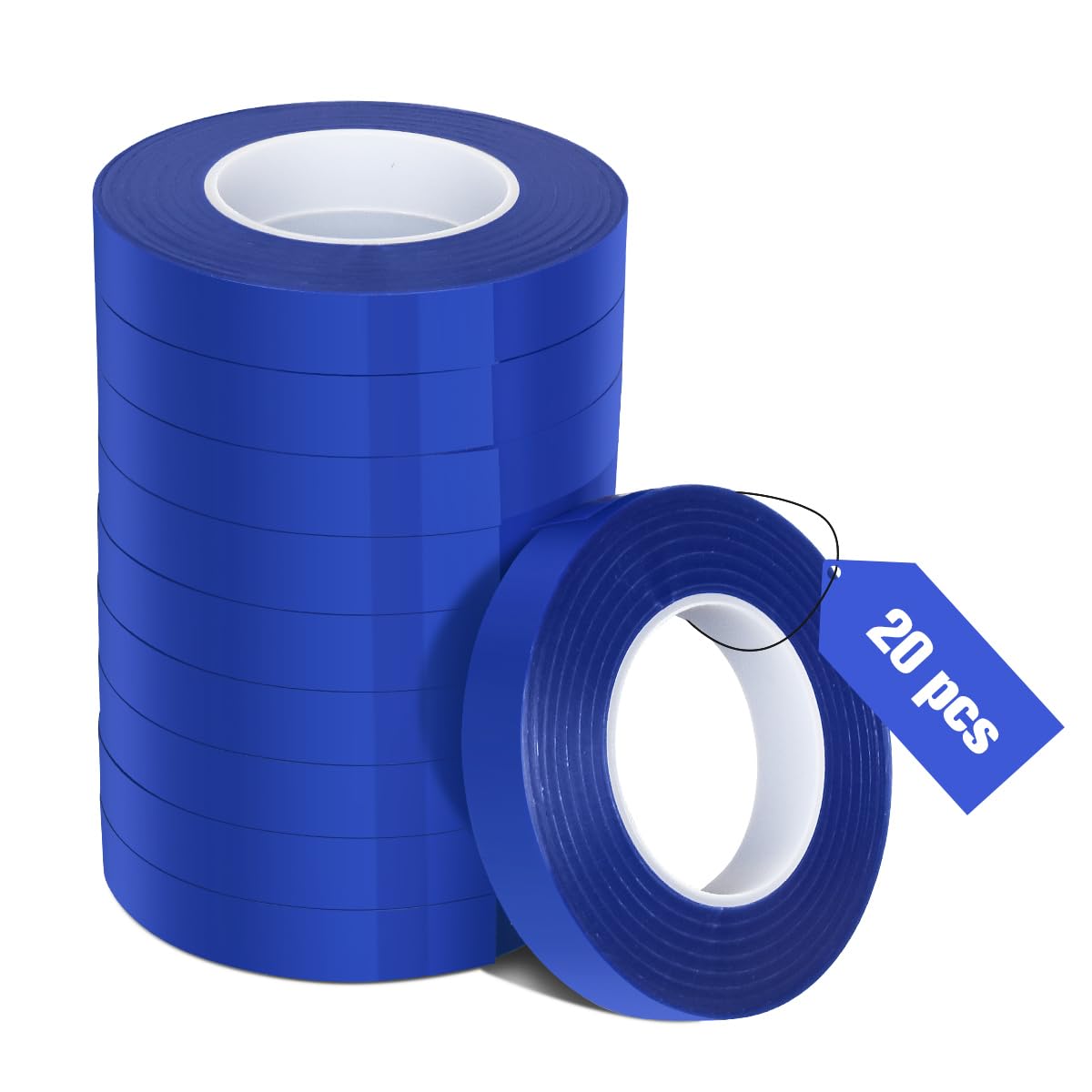 MoPei 20 Pcs Blue Plant Ribbon Binding Tape for Plant Tying Machine, 100 Feet Long x 1/2 Inch Wide