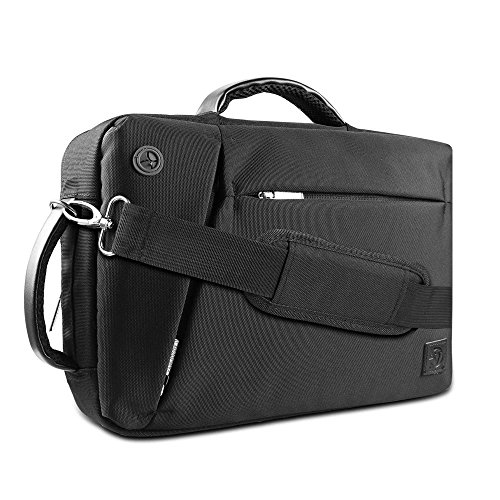VanGoddy 3 in 1 Shoulder Bag Backpack and Messenger Bag for Acer Aspire R 14 / Aspire V Nitro V3 V5 V7 15.6'' Laptops(Black)