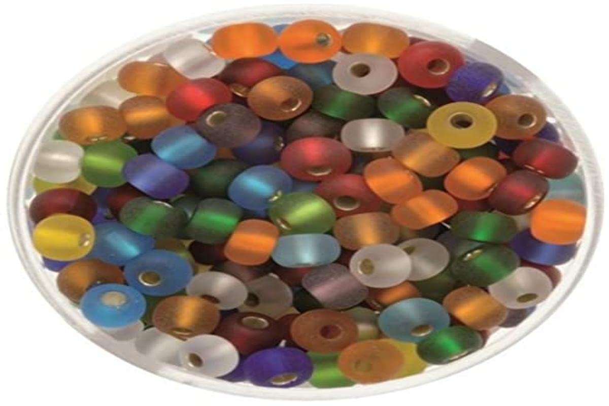 Glorex 6 4645 567 seed beads, 4.5 mm, 17 g, glass, multi-coloured, 4 x 4 x 1.5 cm