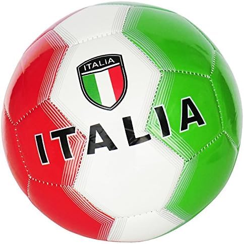 Evertop Football Training Or Match Size 5 Glossy Italy (Color: Green, White, Red)