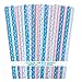Gender Reveal Paper Straws - Light Blue Pink White - Polka Dot - 7.75 Inches - 100 Pack - Outside the Box Papers Brand