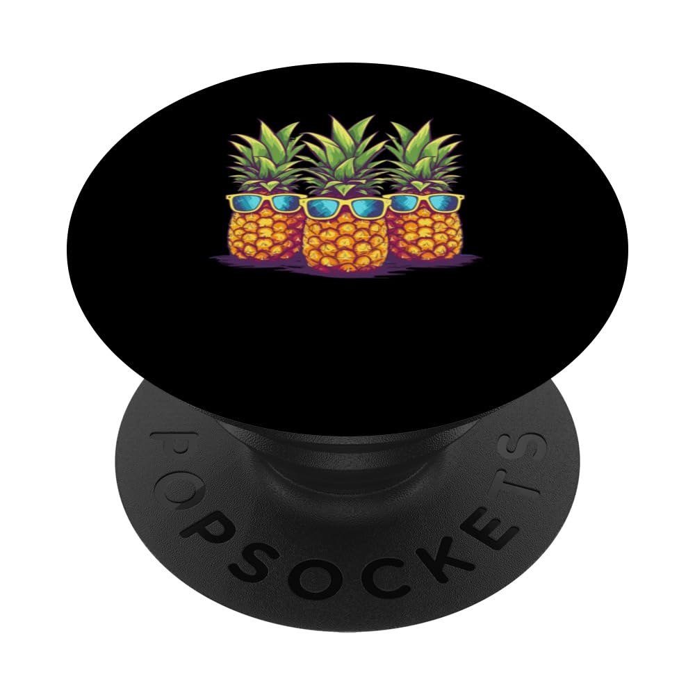 Pineapple Sunglasses Fruit Hawaii Aloha Hawaiian Men Women PopSockets Swappable PopGrip